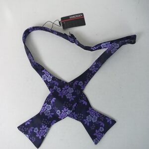 Purple Floral Bow Tie